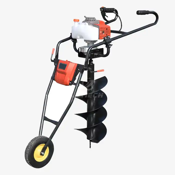 earth auger with trolley